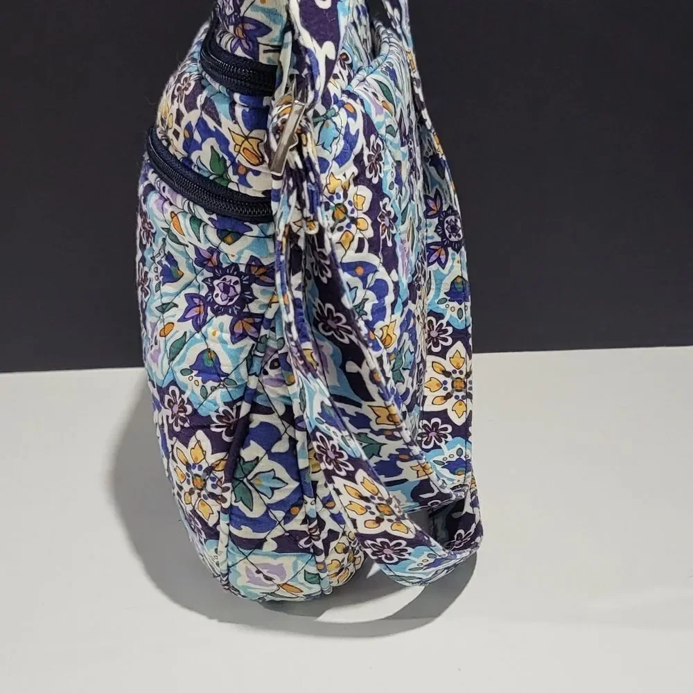 Vera Bradley Blue, Black & Purple Floral Shoulder Bag - Picture 3 of 8